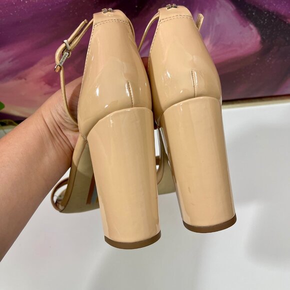 SAM EDELMAN Yaro Block Heel Sandal in Beige Size 9 - Picture 7 of 12